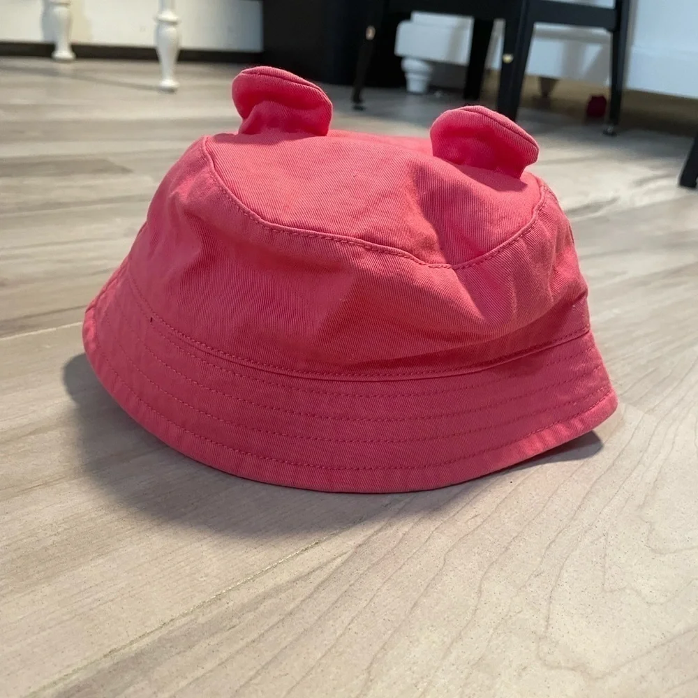Gymboree Pink Animal With Ears Bucket Hat- Size 0-12 Months